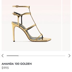 Alexandre Birman Metallic Gold Heels IT 40. US size 8.5